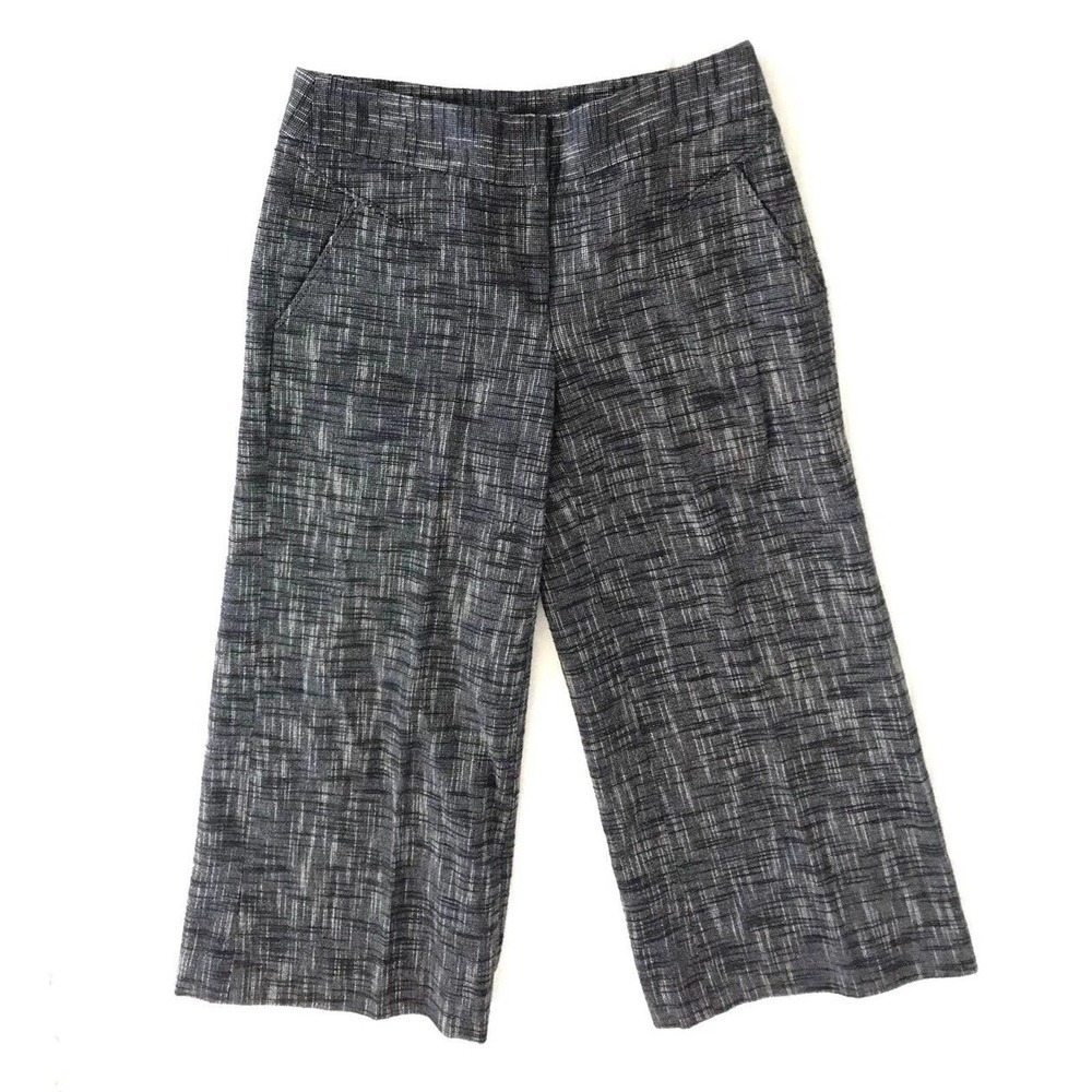 Magaschoni | Womens Size 2  Blue Capris Wide Leg Cropped Low Rise Stretch